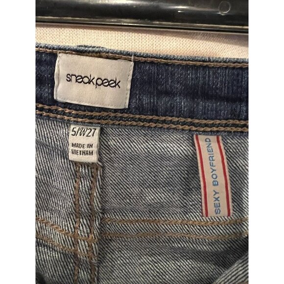 Sneak Peek Women's Denim Jeans Sexy Boyfriend Size 5/W27  SP-P10047, RN# 124579 - Picture 10 of 12